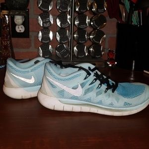 8.5 Baby Blue Nike Free Run 5.0